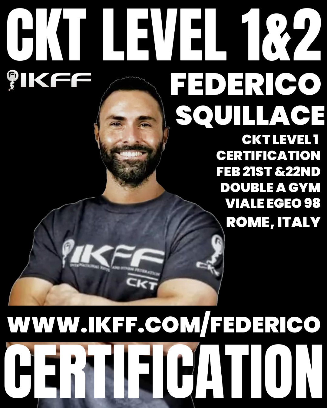 IKFF LIVE CKT Level 1 Certification - Rome February 21st & 22nd